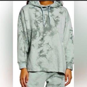 BNWT TopShop Green Tie Dye Hoodie Sweatshirt